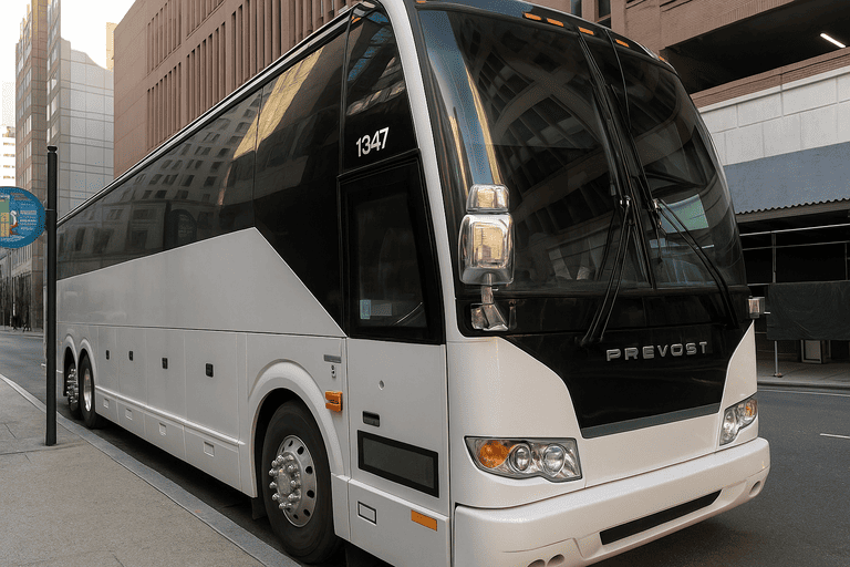 a Albuquerque Minibus Company coach bus