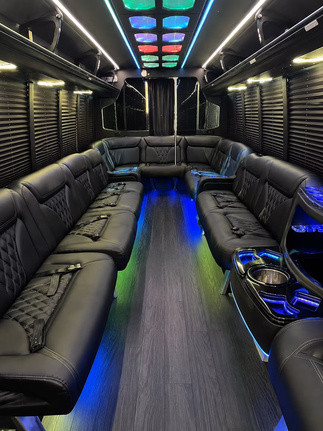 albuquerque 20 passenger party bus interior