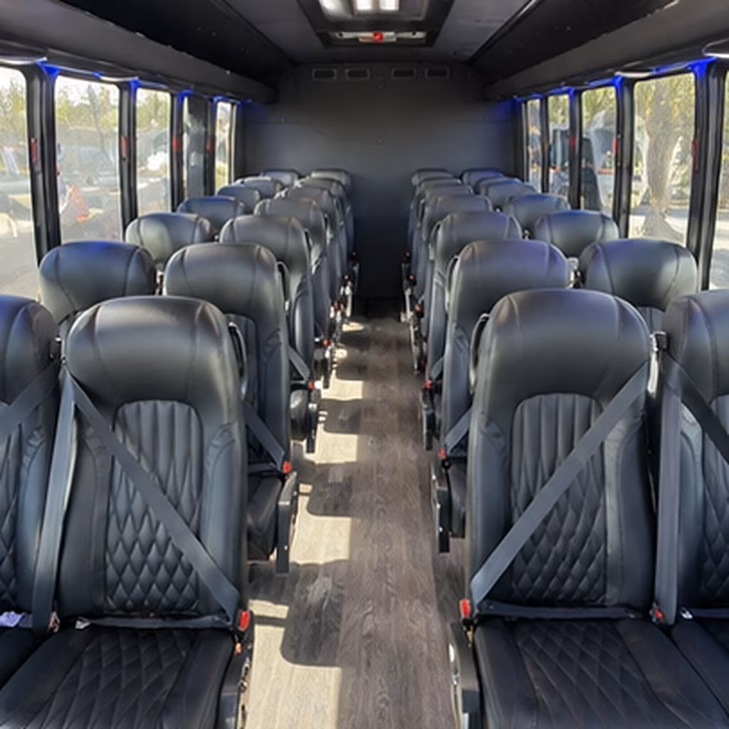 albuquerque 28 passenger minibus inside