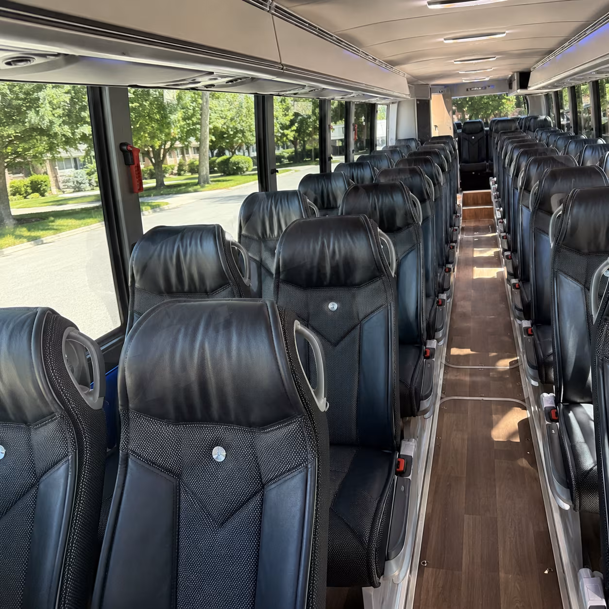 albuquerque 40 passenger charter bus inside