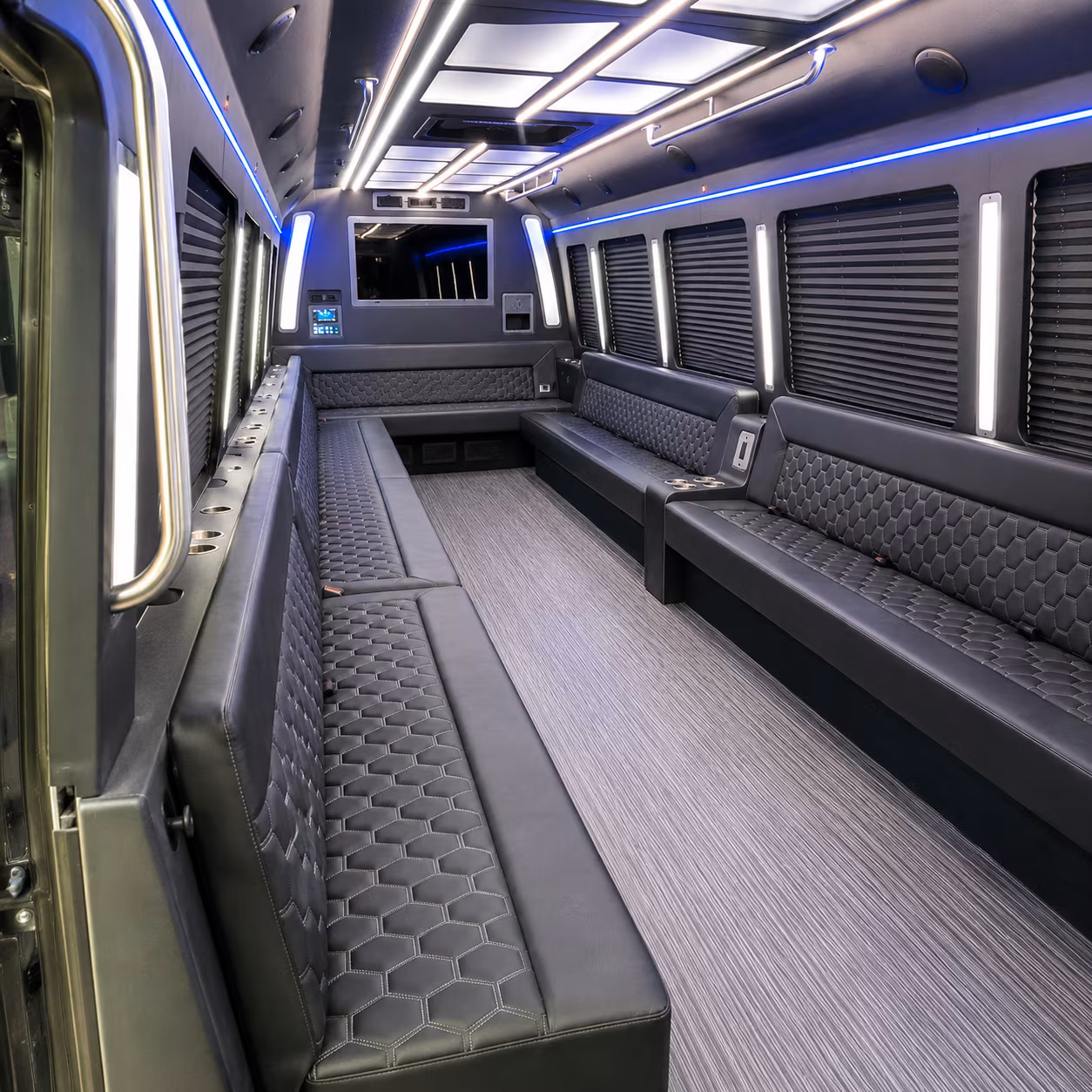 albuquerque 40 passenger party bus interior