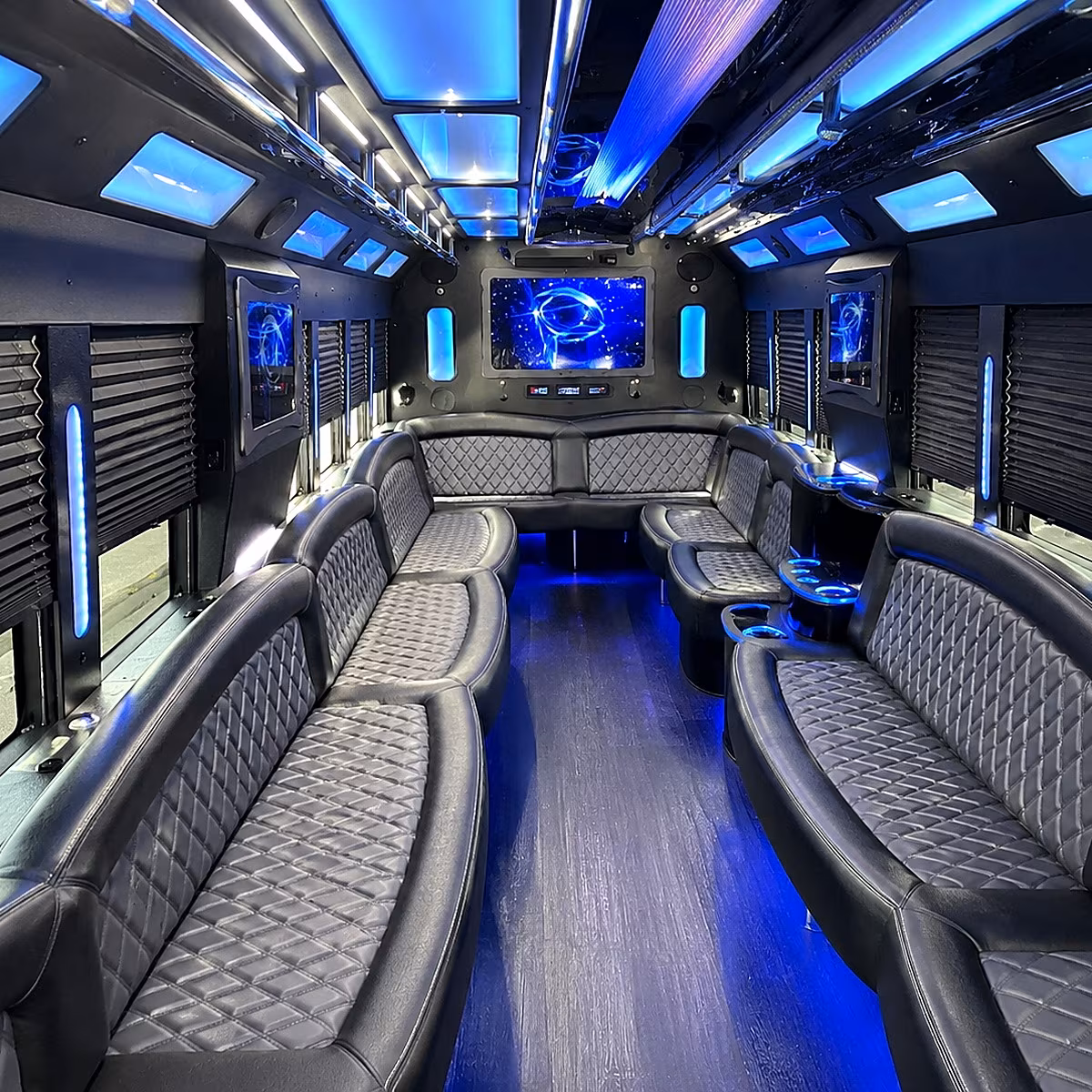albuquerque 50 passenger party bus interior